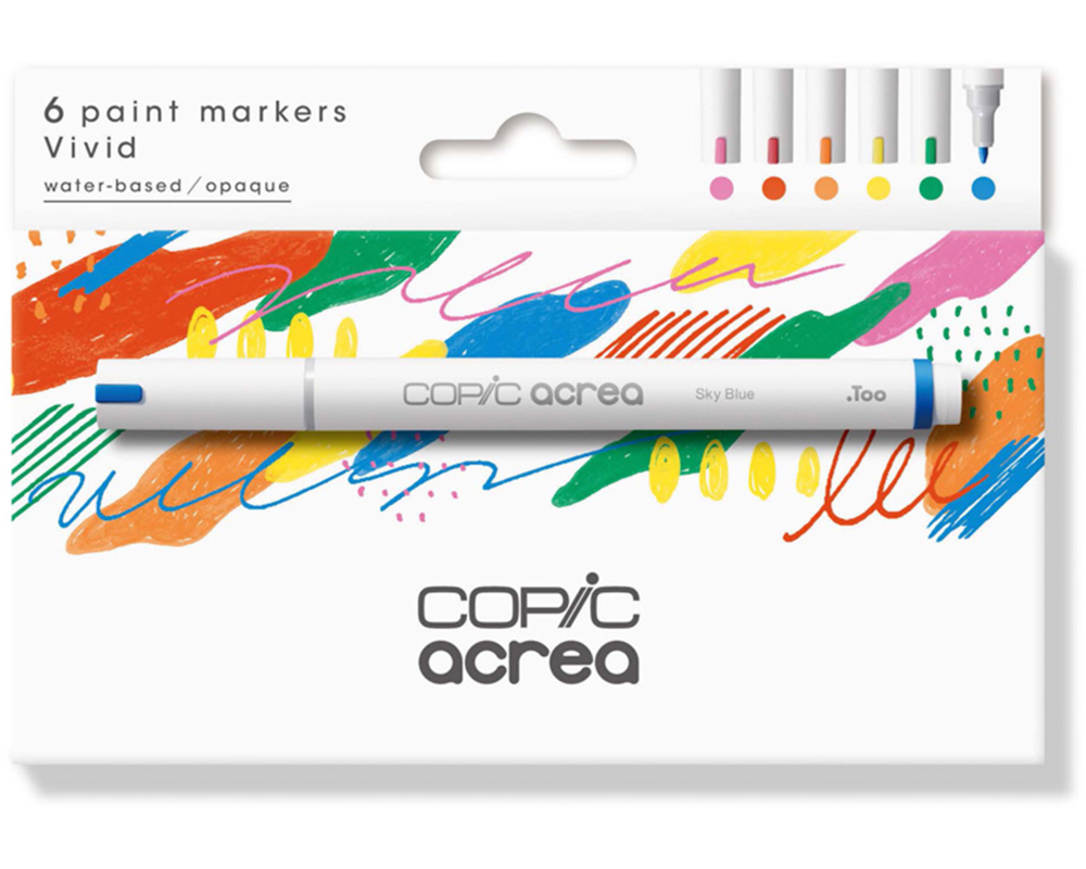 COPIC Marker acrea Set Vivid 20077601 6 Farben