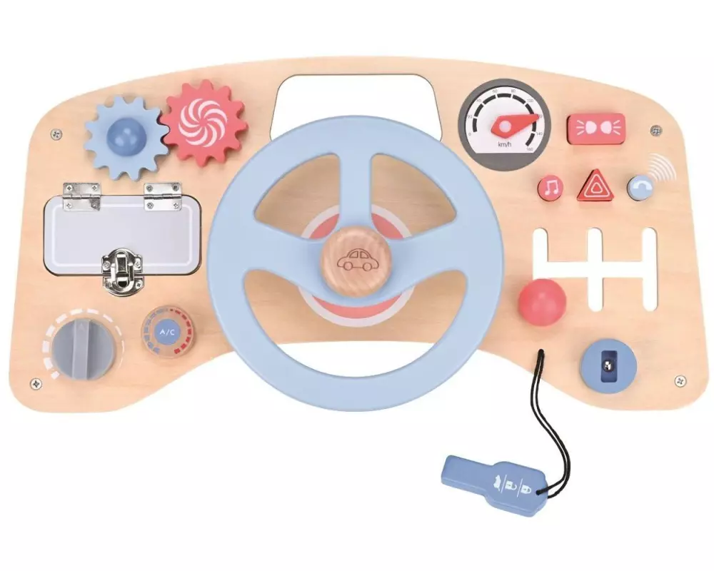 Spielba Holzspielwaren Beschäftigungsspielzeug Lenkrad