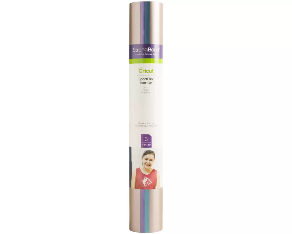 Cricut Aufbügelfolie Sportflex Metallics 30 x 30.5 cm, 3 Blatt