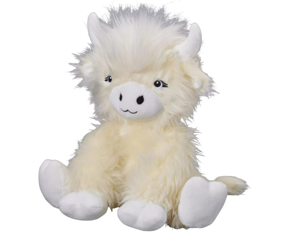 Bauer Plüsch Highland Kuh 25 cm Beige