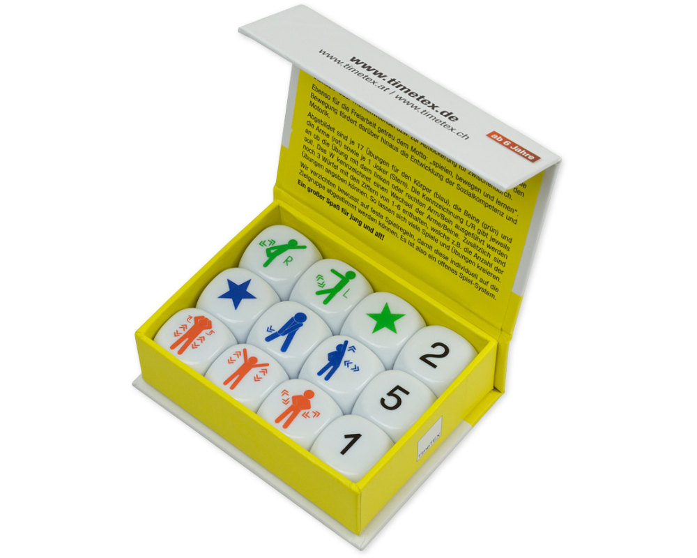 TIMETEX Würfel-Set Bewegung 92604 20mm 12-teilig