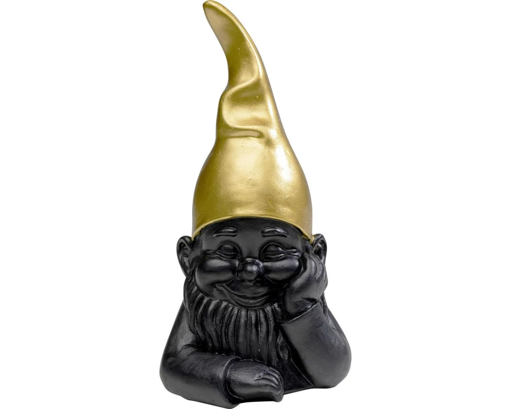 Kare Dekofigur Zwerg 21 cm, Gold/Schwarz