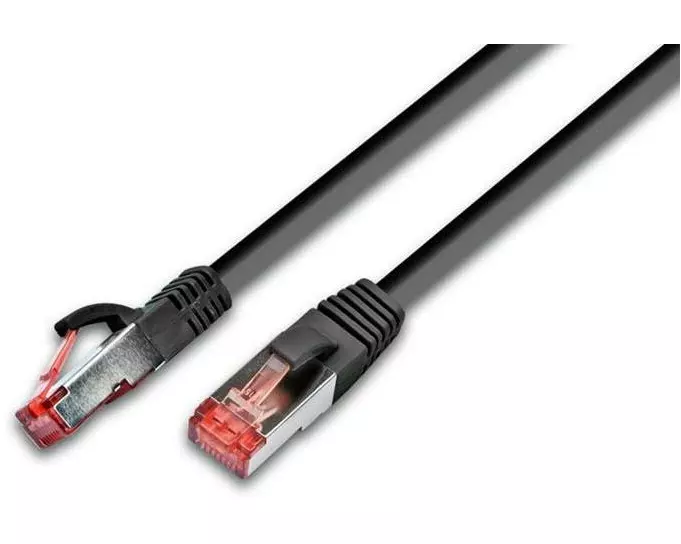 Wirewin Patchkabel RJ-45 - RJ-45, Cat 6A, S/FTP, 0.25 m, Schwarz