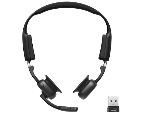 SHOKZ OpenMeet UC Wireless Bluetooth Bone Conduction Headset with USB-C Charging Port / USB-A Dongle