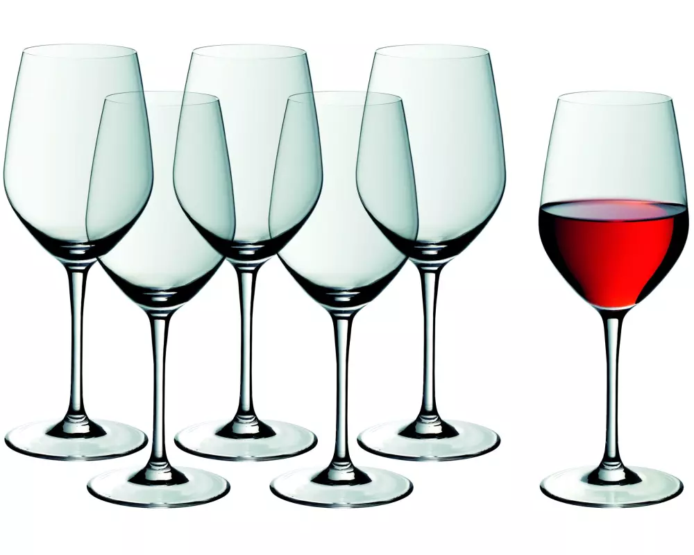 WMF Rotweinglas EasyPlus 450 ml, 6 Stück, Transparent