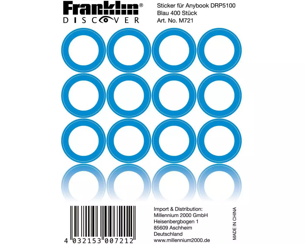 Franklin Sticker für AnyBook DRP-5100 Blau