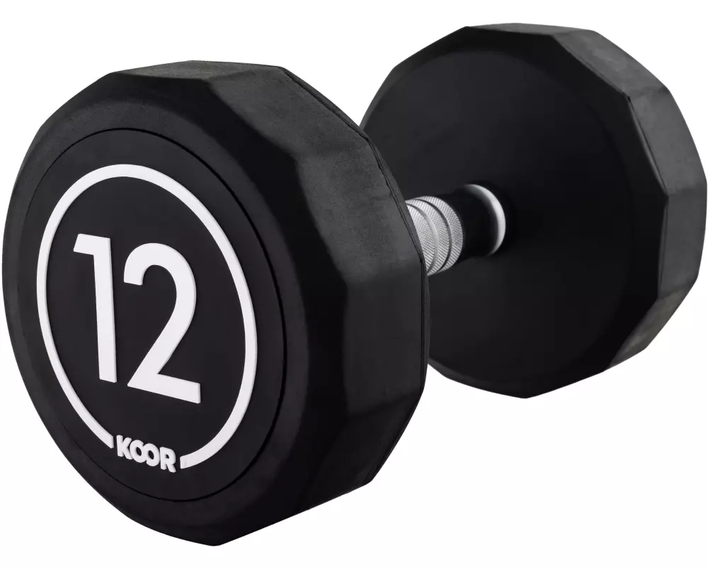 KOOR Kurzhantel 12 kg, Schwarz