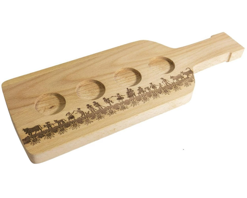 Trendform Servierplatte für Schnapsgläser Swiss Tradition