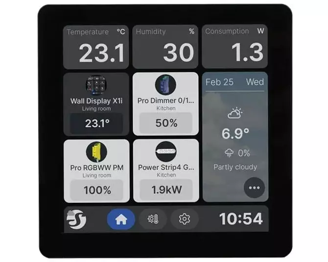 Shelly Wall Display X1i Black
