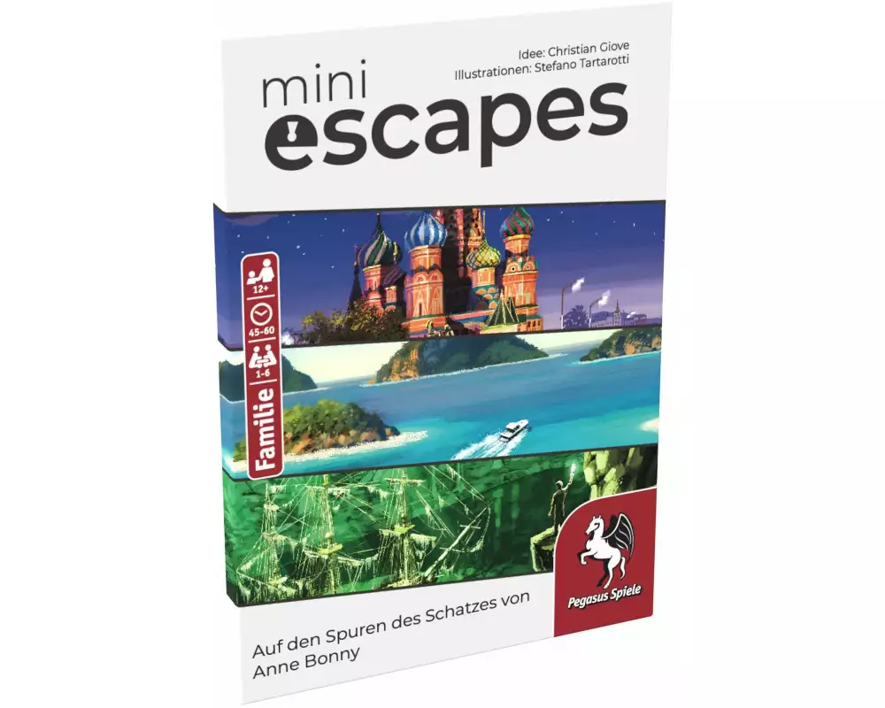 Pegasus Spiele Familienspiel MiniEscapes Auf den Spuren -DE-