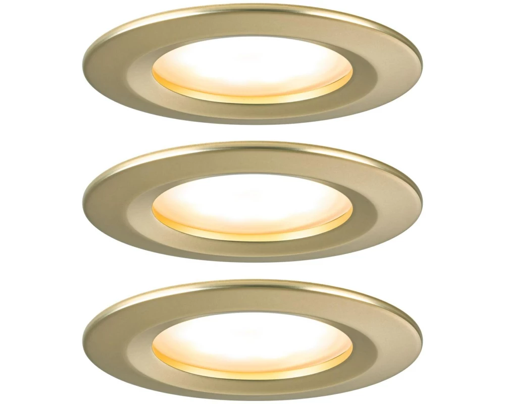 Paulmann Einbauleuchte LED Nova Coin Basisset starr 3-Step-Dim Gold