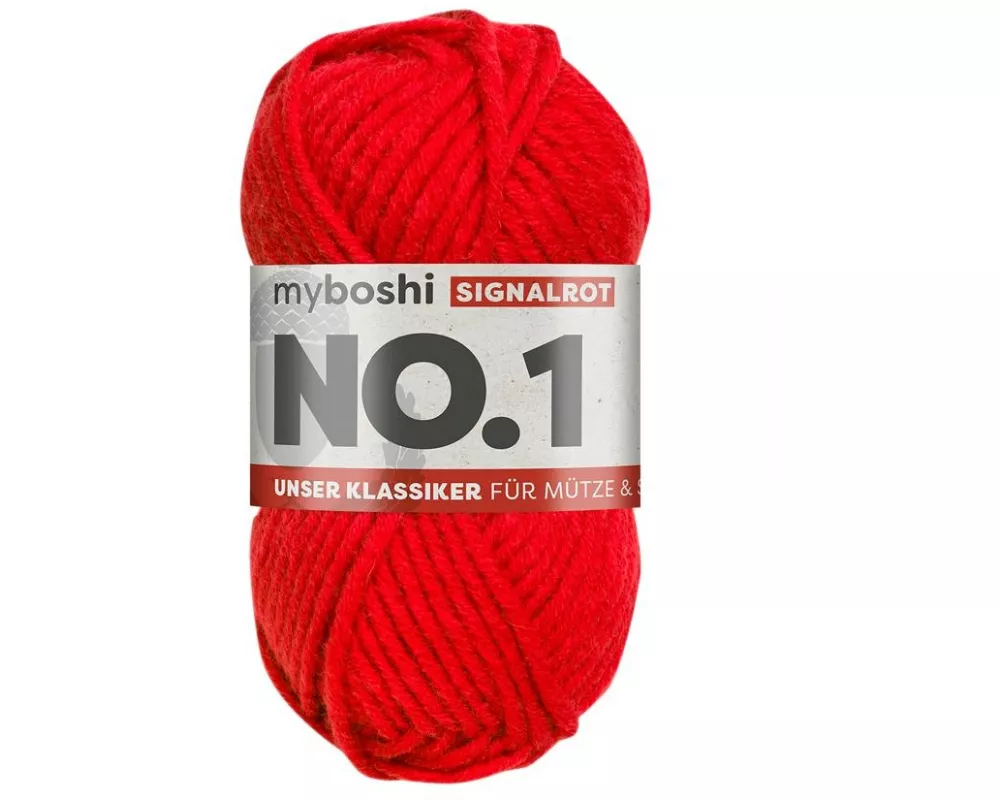 myBoshi Wolle Nr.1 Signalrot 50 g, 55 m