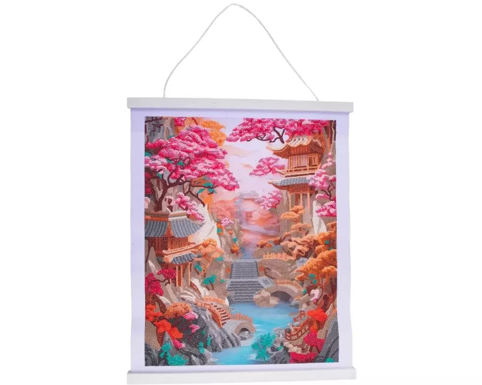 CRAFT Buddy Bastelset Crystal Art Scroll Cherry Blossom Bliss