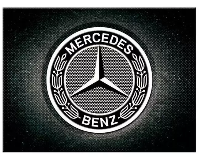 Nostalgic Art Haftmagnet Mercedes Benz Logo 1 Stück, Grau/Schwarz/Weiss