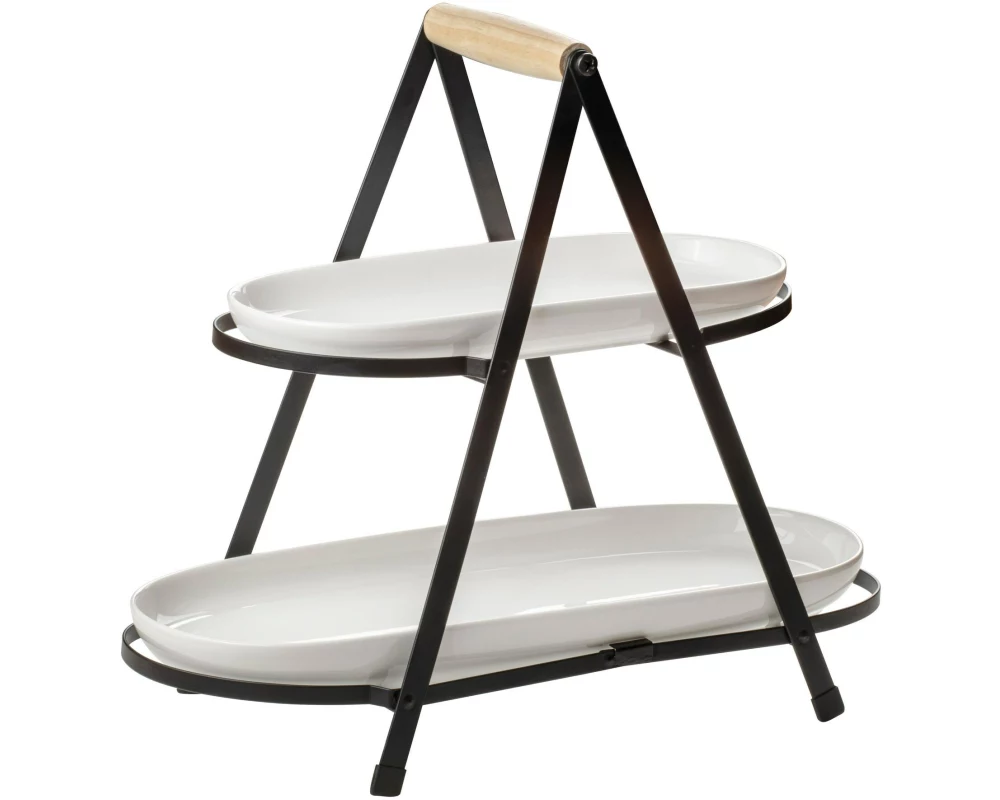 Ladelle Etagere Alto Serve und Share 37 cm, Weiss