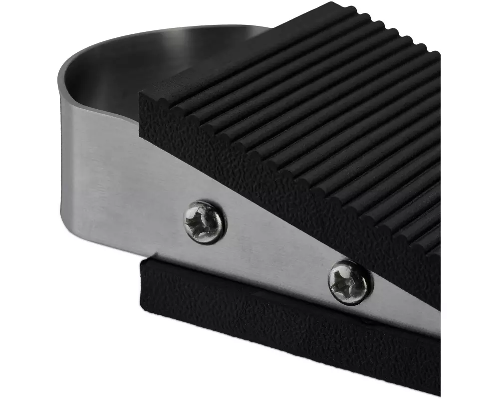 relaxdays Türstopper Kunststoff Edelstahl Schwarz Silber