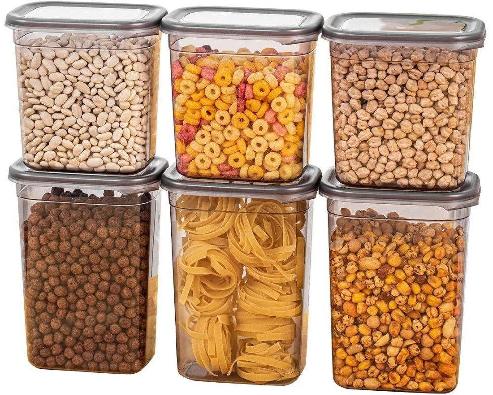 Hermia Vorratsdose 3x 1150 ml, 3x 1500 ml, Anthrazit