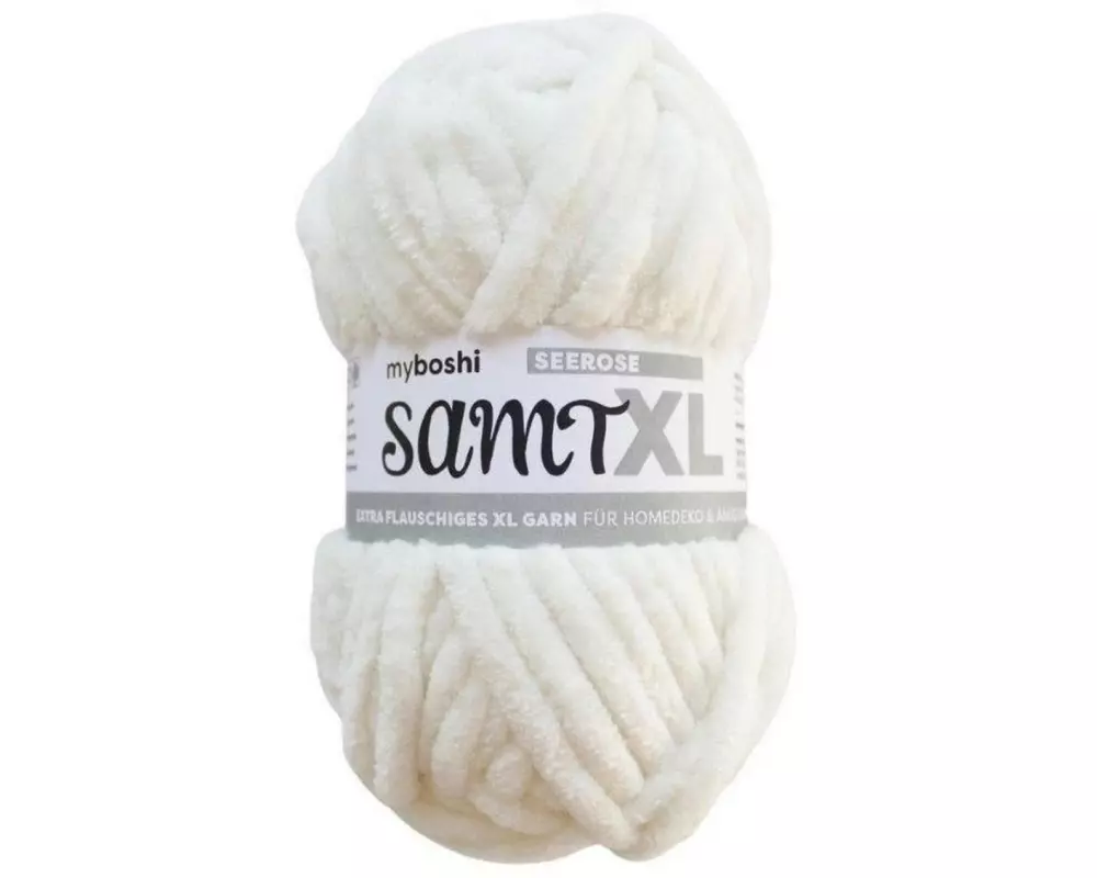myBoshi Wolle Chenille Samt XL Seerose, 100 g, 40 m