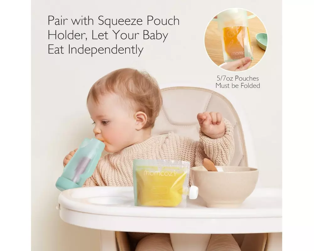 momcozy Wiederverwendbare Baby-Nahrungsbeutel 200 ml, 10 Stück