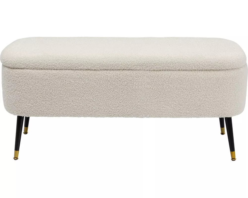 Kare Sitztruhe Rico 109 cm, Weiss