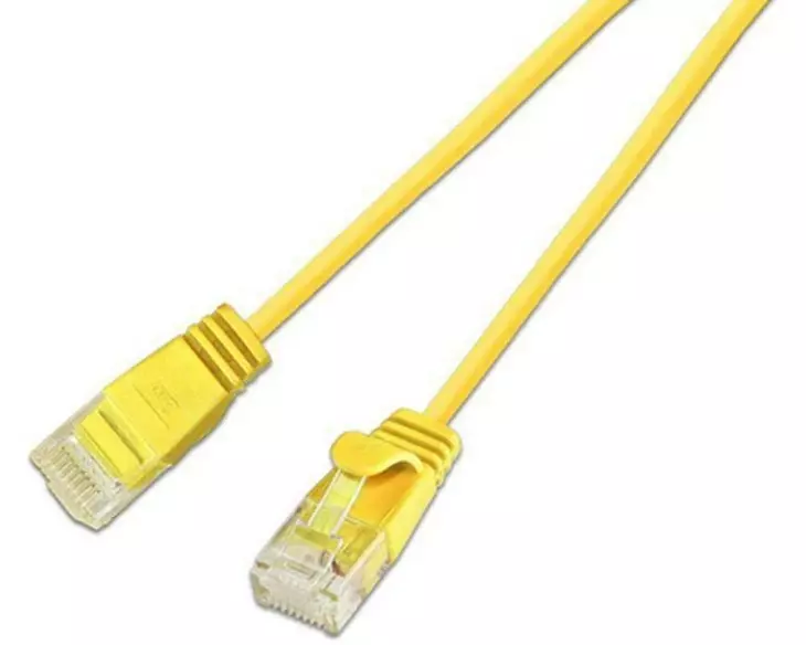 SLIM Slimpatchkabel  Cat 6, UTP, 10 m, Gelb