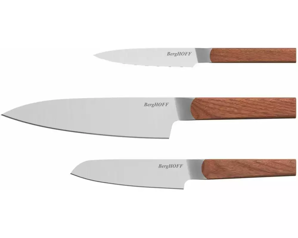 BergHOFF Messer-Set Dina Ion Eschenholz 3-teilig