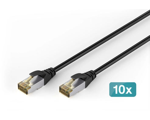 CAT 6A S-FTP OUTDOOR 10X3M BLK