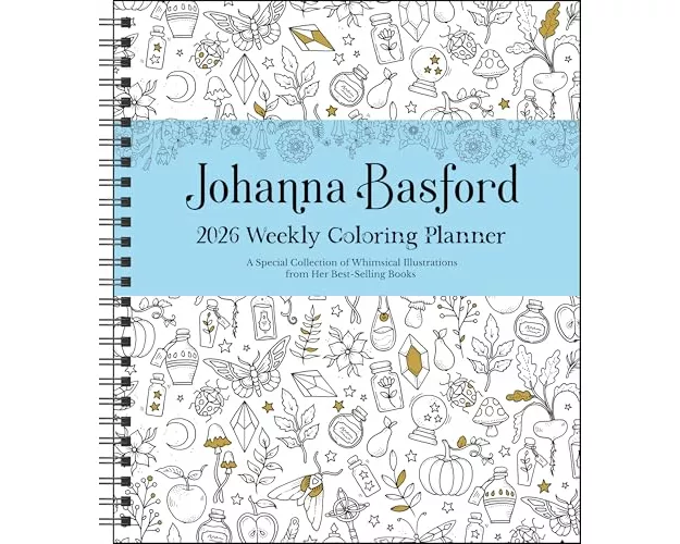 Johanna Basford 12-Month 2026 Weekly Coloring Calendar