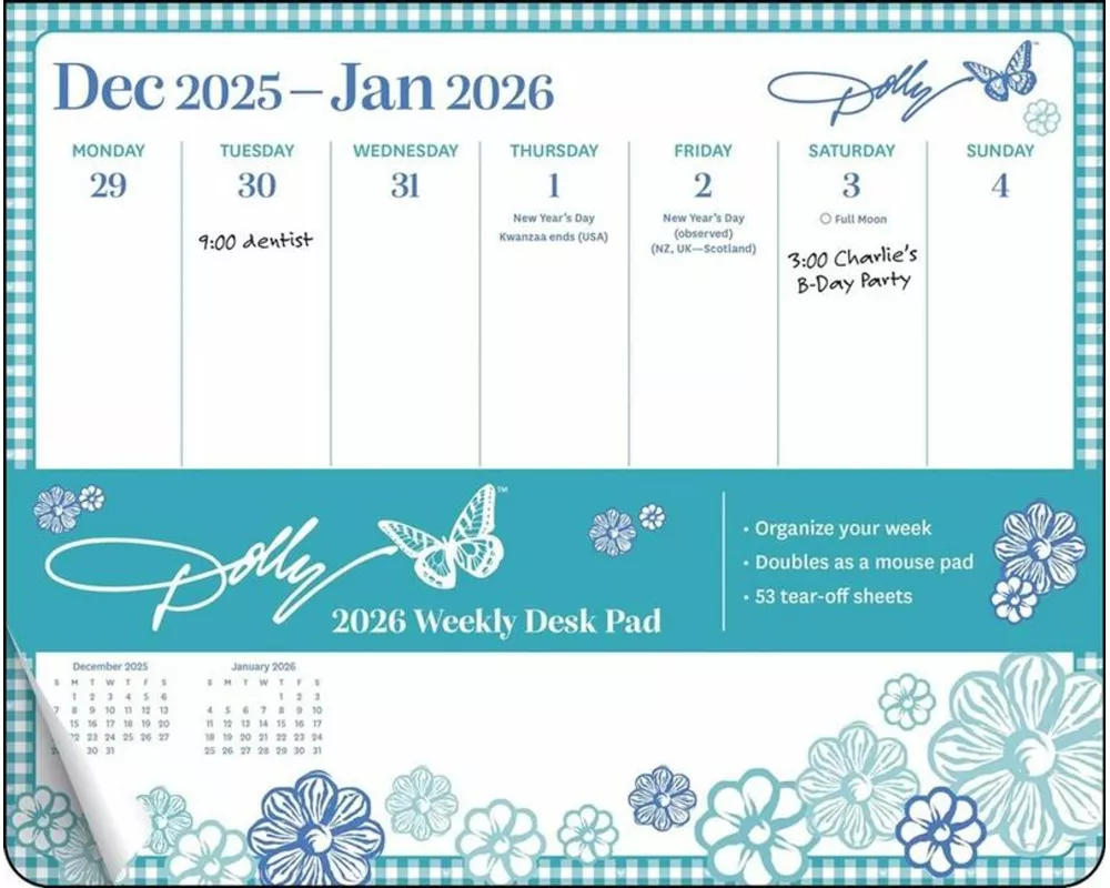 Dolly Parton 2026 Weekly Desk Pad Calendar
