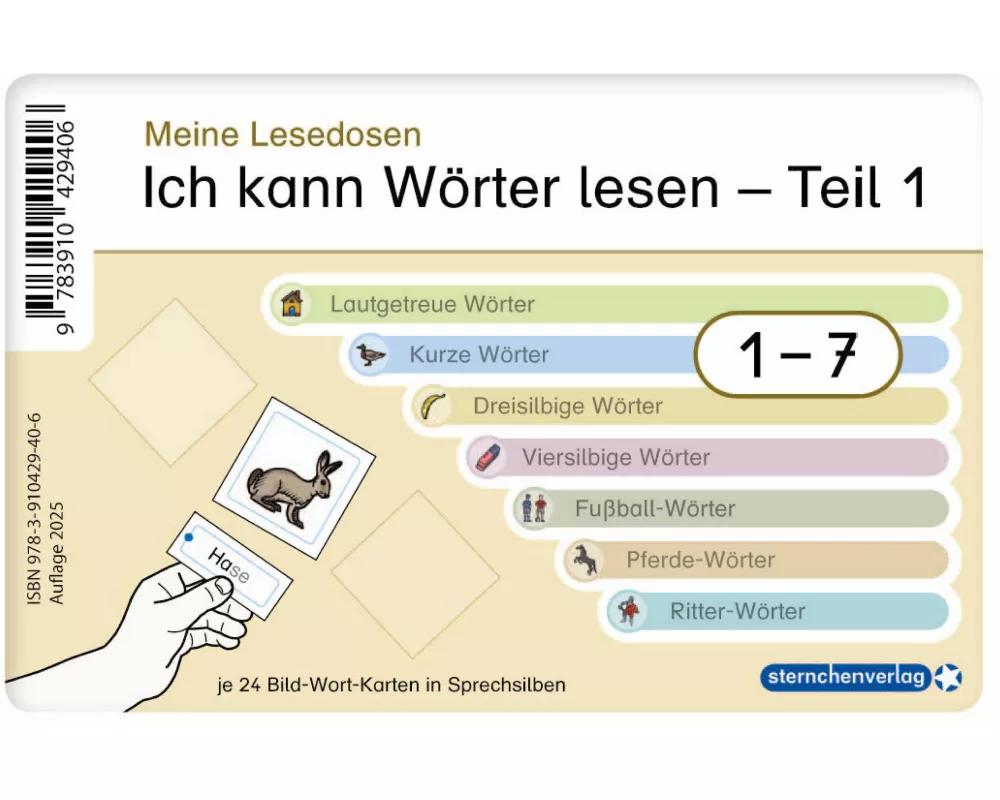 Ich kann Wörter lesen - Teil 1 - Meine Lesedosen 1-7 im Set