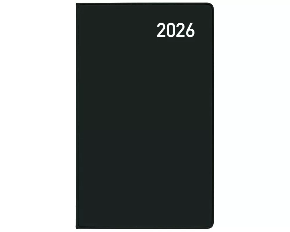 Taschenkalender Saturn Leporello Karton schwarz 2026