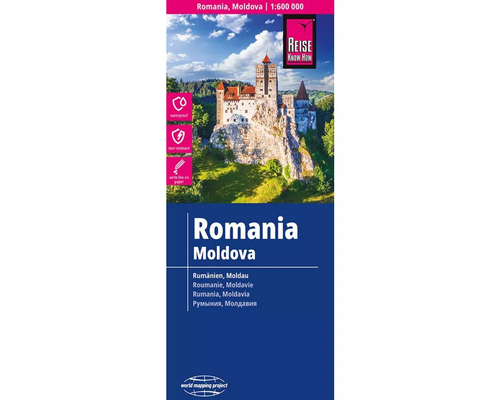 Reise Know-How Landkarte Rumänien, Moldau / Romania, Moldova (1:600.000)