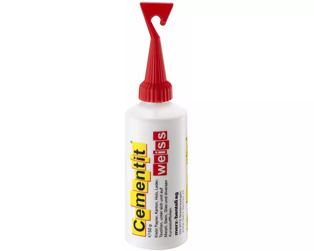 Cementit Bastelkleber 50 g Weiss mit Spachtel