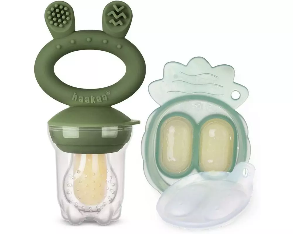 Haakaa Freeze-N-Feed Minikombi Fruchtsauger 30 ml, Olivgrün