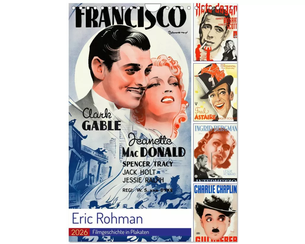 Eric Rohman - Filmgeschichte in Plakaten (Wandkalender 2026 DIN A4 hoch), CALVENDO Monatskalender