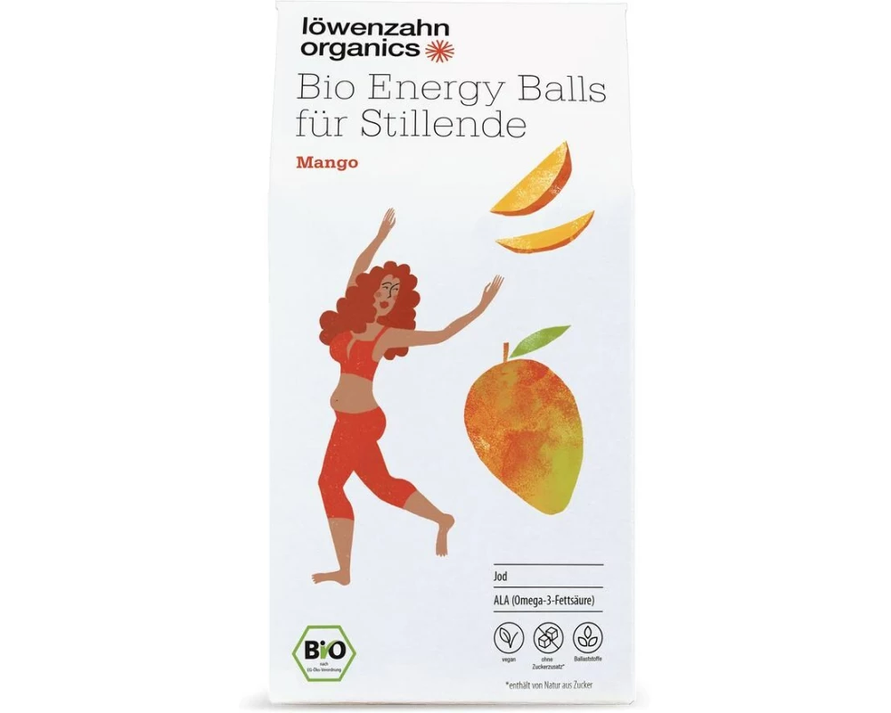 löwenzahn organics Bio Energy Balls für Stillende Mango, 100 g