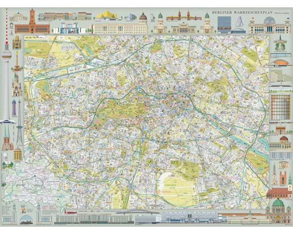 Berliner Wahrzeichenplan