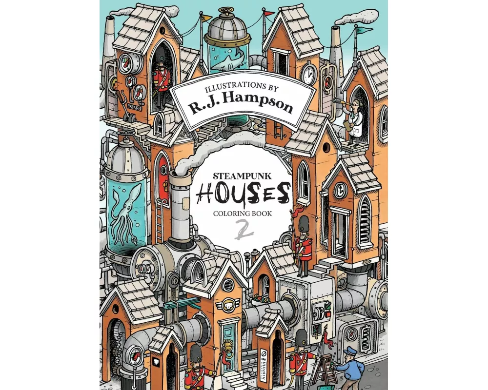 Steampunk Houses 2 Colouring Book