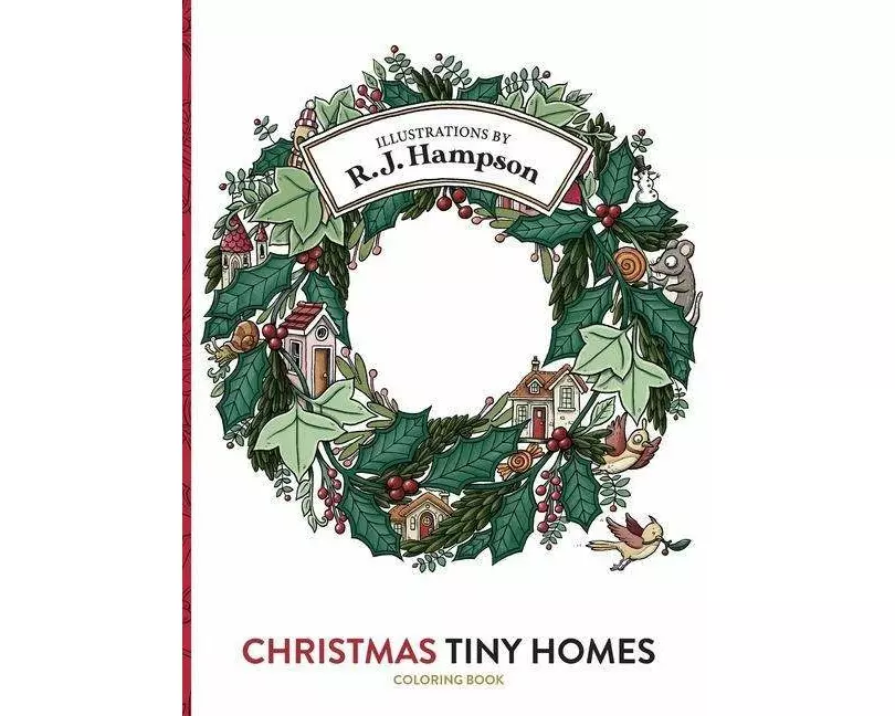 Christmas Tiny Homes Coloring Book