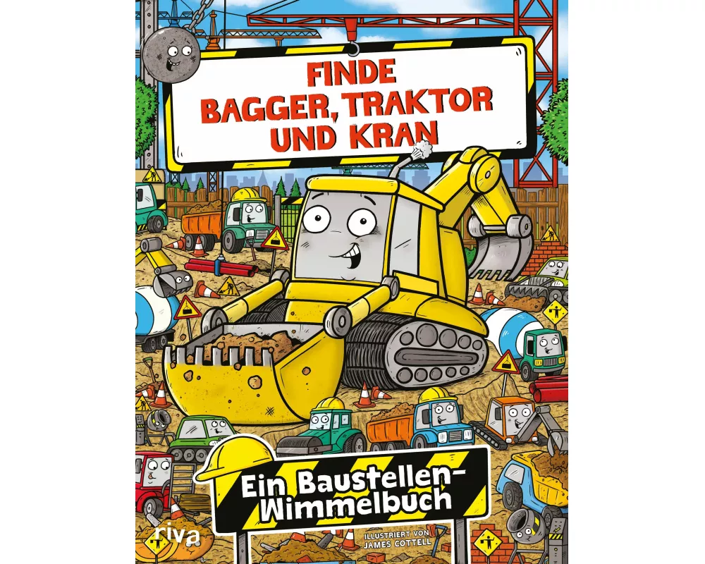 Finde Bagger, Traktor und Kran