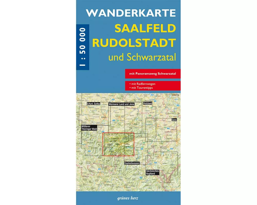 Wanderkarte Saalfeld, Rudolstadt und Schwarzatal