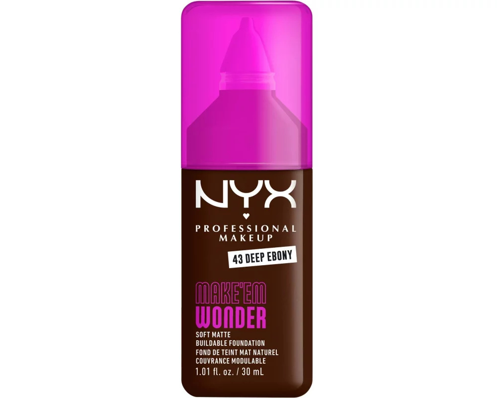 NYX Professional Makeup Foundation Make em Wonder 43 Deep Ebony