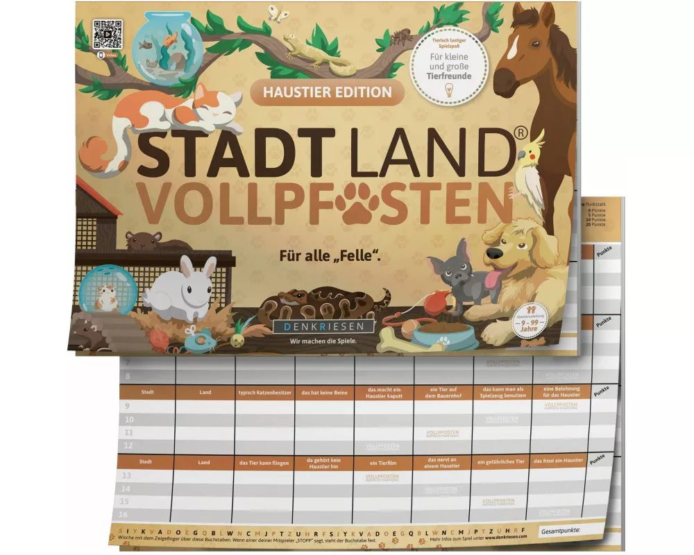 STADT LAND VOLLPFOSTEN - HAUSTIER EDITION - "Für alle "Felle"." - A4