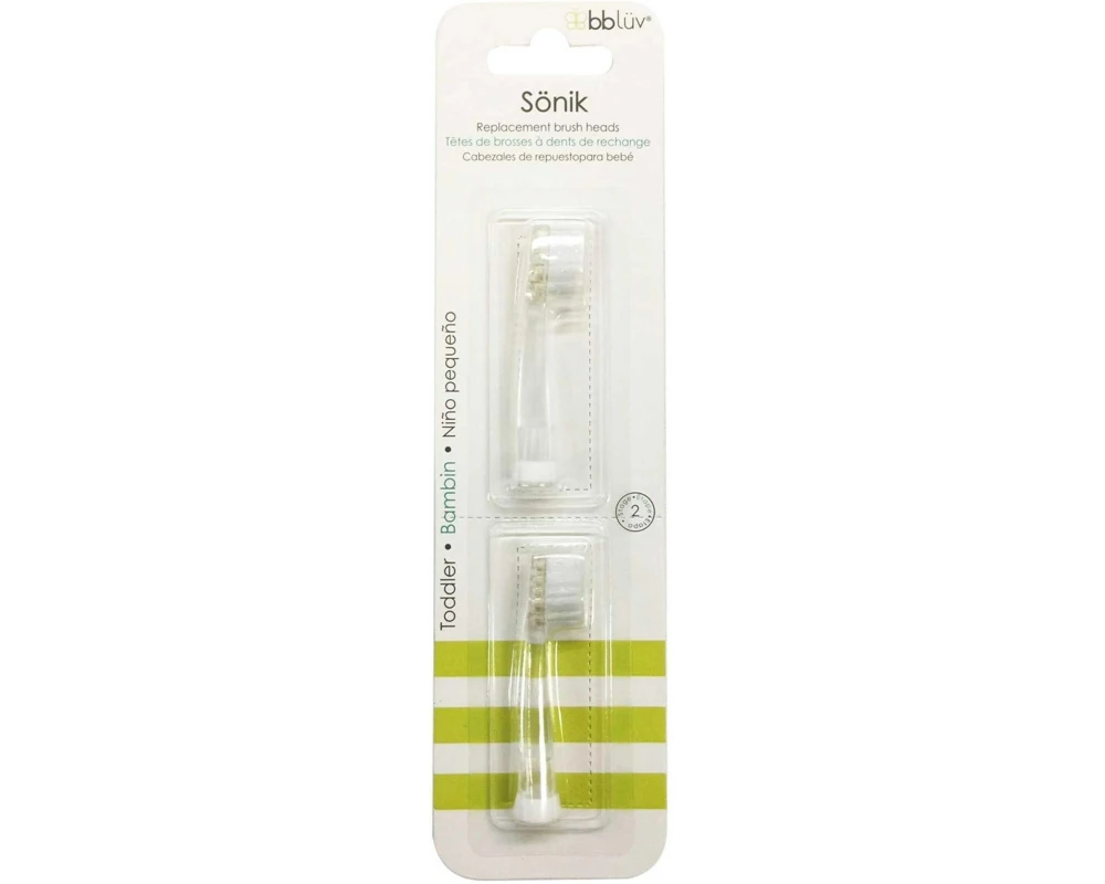 bblüv Ersatzzahnbürstenköpfe Sönik 2 Stück, Weiss, 18-36 Monate