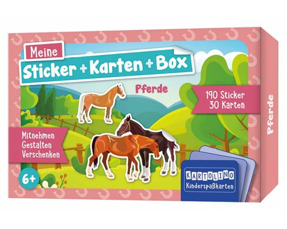 Meine Sticker + Karten + Box - Pferde