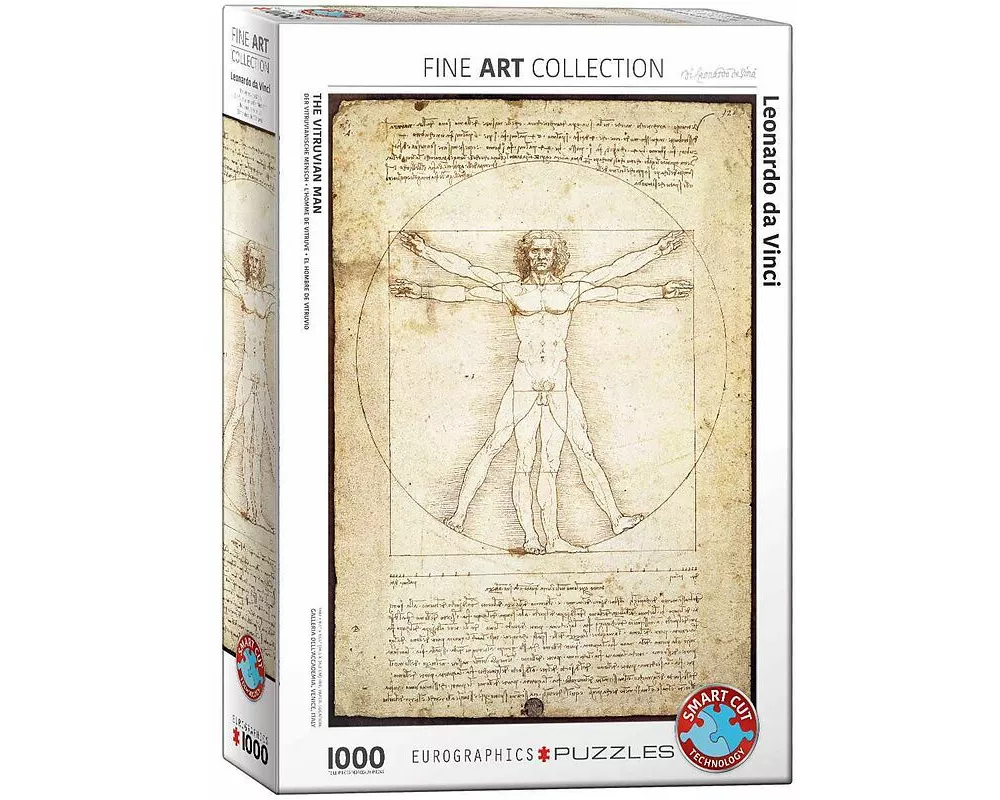Puzzle 1000 Teile - Leonardo Da Vinci: The Vitruvian Man