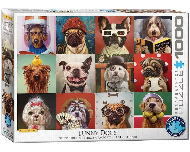 Puzzle 1000 Teile - Lucia Heffernan: Funny Dogs by Lucia Heffernan