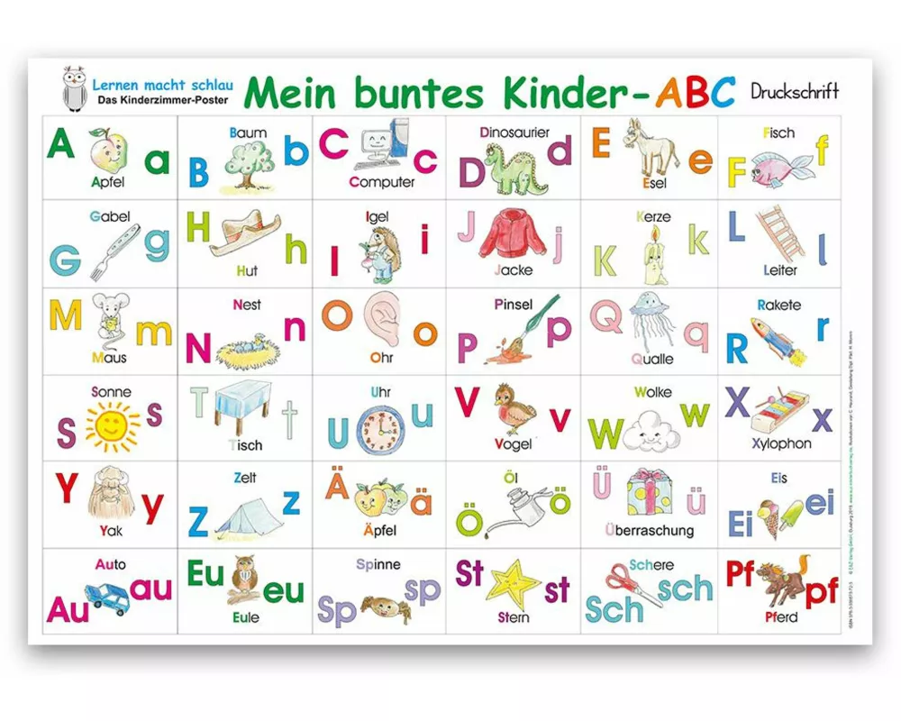 Mein buntes Kinder-ABC in Druckschrift