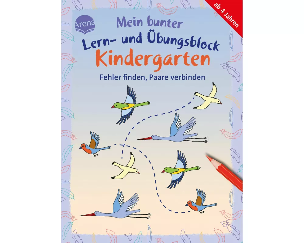 Mein bunter Lern- und Übungsblock Kindergarten. Fehler finden, Paare verbinden