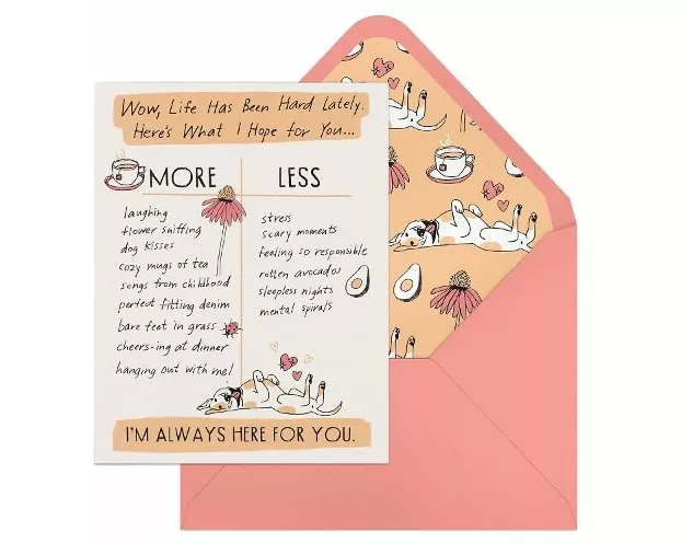 6-Pack Em & Friends Julia Rothman Empathy More/Less Greeting Cards